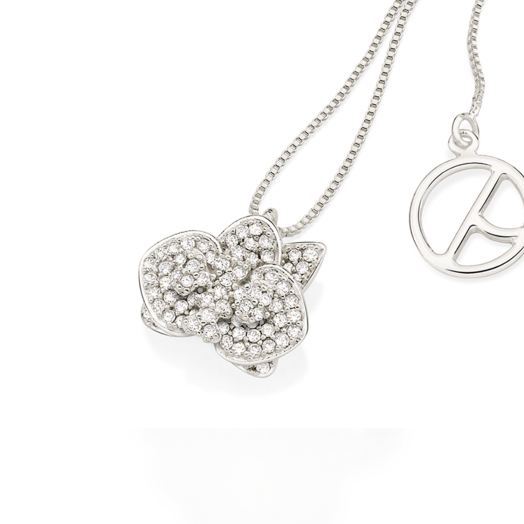 Colar Orquídea Cravejada