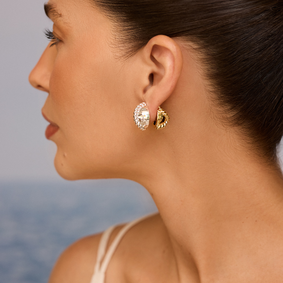 Laço Do Mar Bicolor Earring